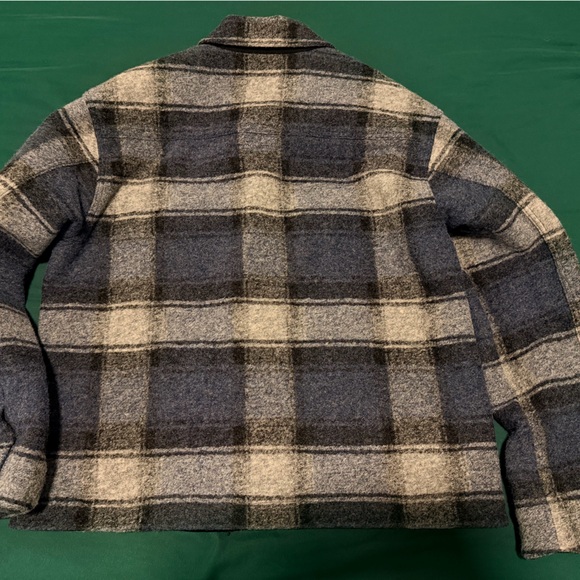 Blue Plaid Shirt Jacket - Picture 4 of 6